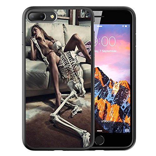 Iphone 7 plus black case, customized black soft rubber tpu case f…