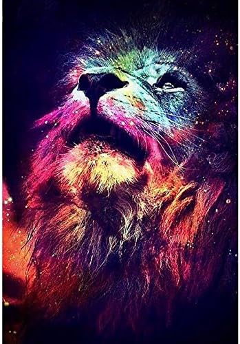 Newest 5D DIY Diamond Painting Lion Crystal Full Diamond Painting Cross Stitch Color Lions Looking Needlework Home Decor