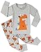 Boys Dinosaur Pajamas Cotton Kids Sleepwear Children Clothing Pants Set Grey 6T