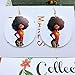 KISSFRIDAY African Women Wooden Painted Ethnic Girl Pattern Pendant Personality Jewelry