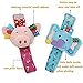 Daisy Baby Rattle Toy, Animal Wrists Rattle & Foot Finder Socks Toy Gift Set, Baby Foot Rattle Organic Cotton Socks for Infant and Toddler - Elephant and Pig (4 Pieces)
