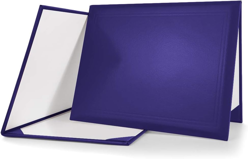 GraduationMall 8.5"x11" Smooth Padded Diploma Cover Certificate Holder Purple: Office Products