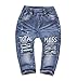 KIDSCOOL SPACE Baby Ripped Jean,Toddler Elastic Distressed Waist Denim Pants,12-18 Months