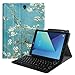 Fintie Keyboard Case for Samsung Galaxy Tab S3 9.7 2017 (Model SM-T820/T825/T827), Smart Slim Stand Cover with S Pen Protective Holder Detachable Wireless Bluetooth Keyboard, Blossom