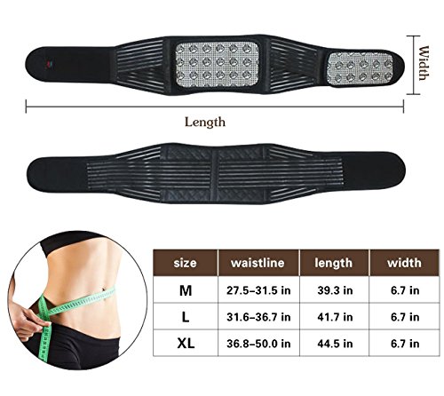 MAIBU Removable Self-Heating Magnetic Therapy Support Brace Adjustable Pain Relief Back Waist Suppor - //medicalbooks.filipinodoctors.org