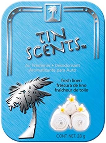 TinScents Car Air Freshener Fresh Linen (4 Pieces) / Vehicle Deodorant / Deodorant / Household Goods / Vehicle Article / Fragrance