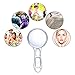 Jovitec Page Magnifiers 6X Magnification Handheld Magnifying Glasses Plastic Portable Reading Magnifiers for Senior and Kids (8 Pieces)
