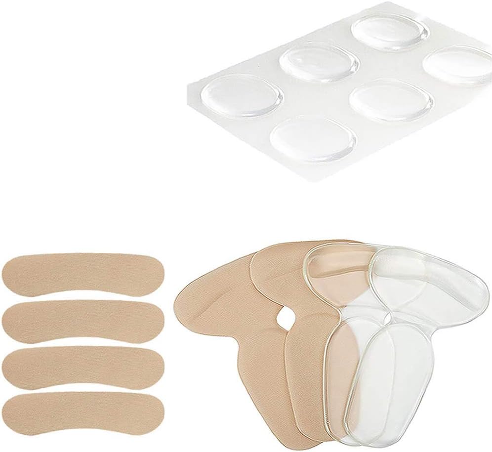 High Heel Pads (14 pcs)-High Heel Inserts Liner Insoles Pads, Heel Grips, Anti Slip Shoe Cushion, Heel Snugs for Women, Back of Heel Cushions - Blister Prevention & Improve Shoes Too Big