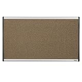 Quartet Cubicle Arc Frame Color Cork Bulletin Board, 30 x 18 Inches, Aluminum Frame (ARCB3018)