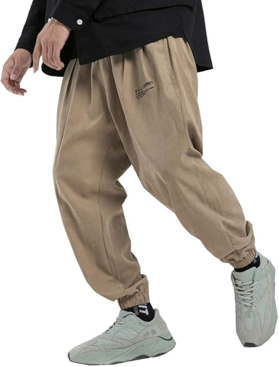 Amazon Zoncinoo テーパードパンツ メンズ ゆったり サルエルパンツ メンズ ワイドパンツ ジョガーパンツ カジュアル 男性長ズボン 大きいサイズ ロングパンツ 春夏チノパン カーキ Xl ロングパンツ 通販