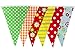 35 Flags 30 Feet Vintage Cottage Tea Party Pennant Flag Bunting (C1351)