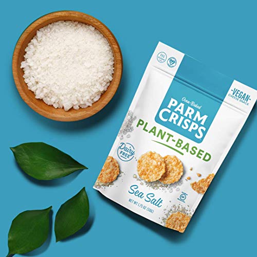 ParmCrisps PlantBased Sea Salt Crisps, Keto Gluten Free Snacks, 100