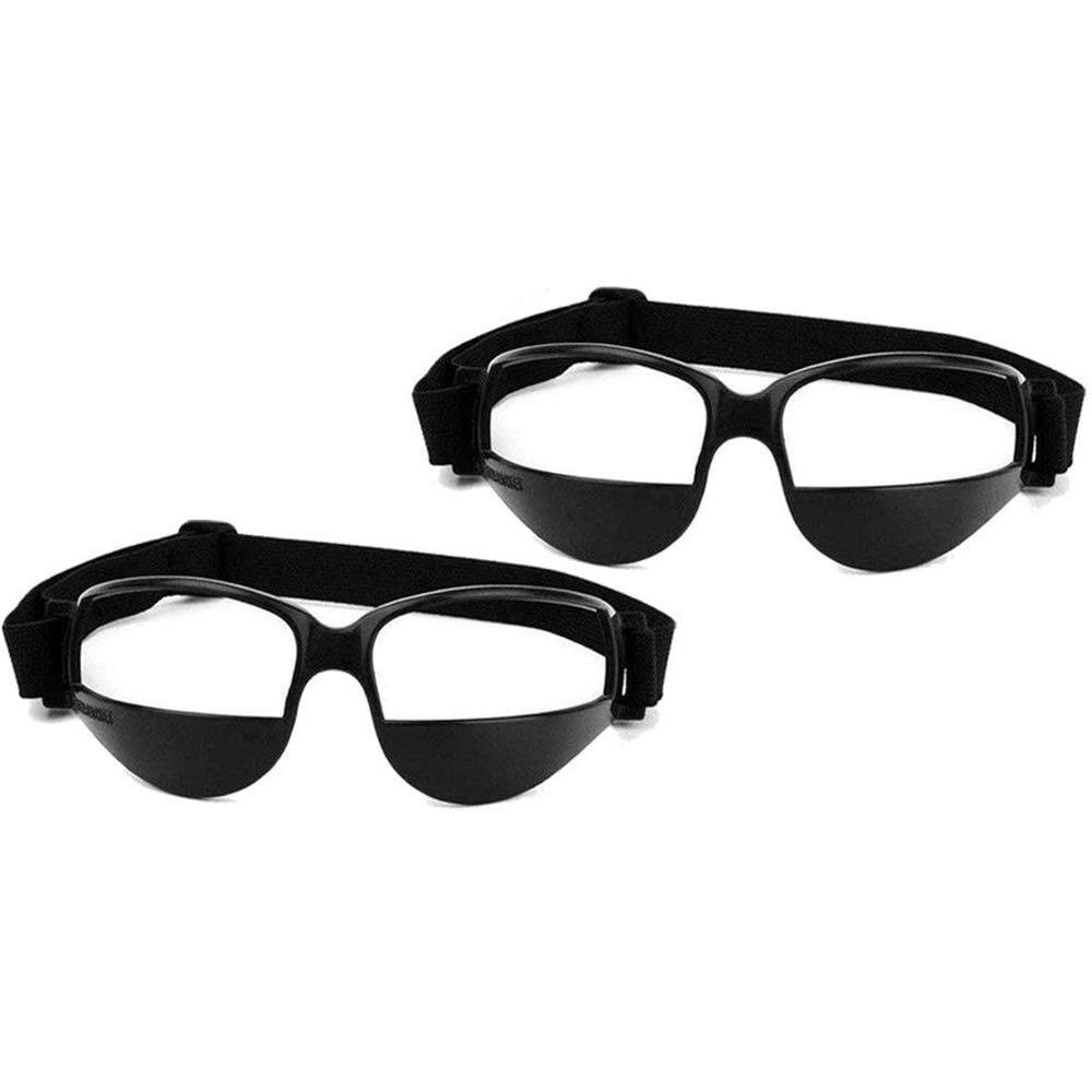 POFET 2pcs Basketball Dribble Specs Goggles Black Sports Goggles Dribbling Specs Basketball Training Aid for Teenagers Kids Gifts