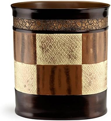 BED BATH N MORE Animal Print Faux Leather Bath Accessory Collection Animal Print Tissue Box