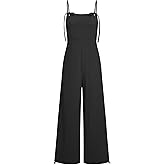 CIDER Womens Overalls Loose Fit Sleeveless Adjustable Strap Wide Leg Jumpsuits Summer Casual Outfits with Pockets
