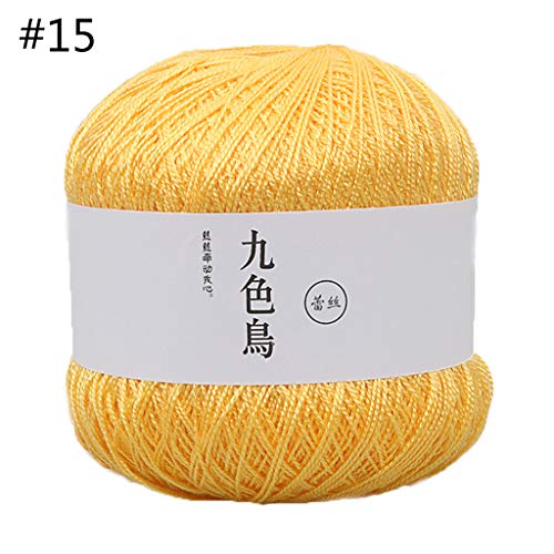 Yeahii 50g Silk Cotton Milk Crochet Yarn Baby Hand-Knitted Warm Soft Knitting Thread for Hand Knitting Supplies Knitting a Sweater