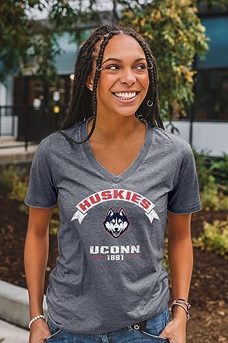 Connecticut Huskies NCAA Officially Licensed Women's T-Shirt Burnout Vintage Sc…