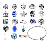 20 pcs Love Heart Gold/Silver Beads fit for pandora Snake Chain Charms Bracelet (As the picture showed)