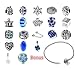 20 pcs Love Heart Gold/Silver Beads fit for pandora Snake Chain Charms Bracelet (As the picture showed)
