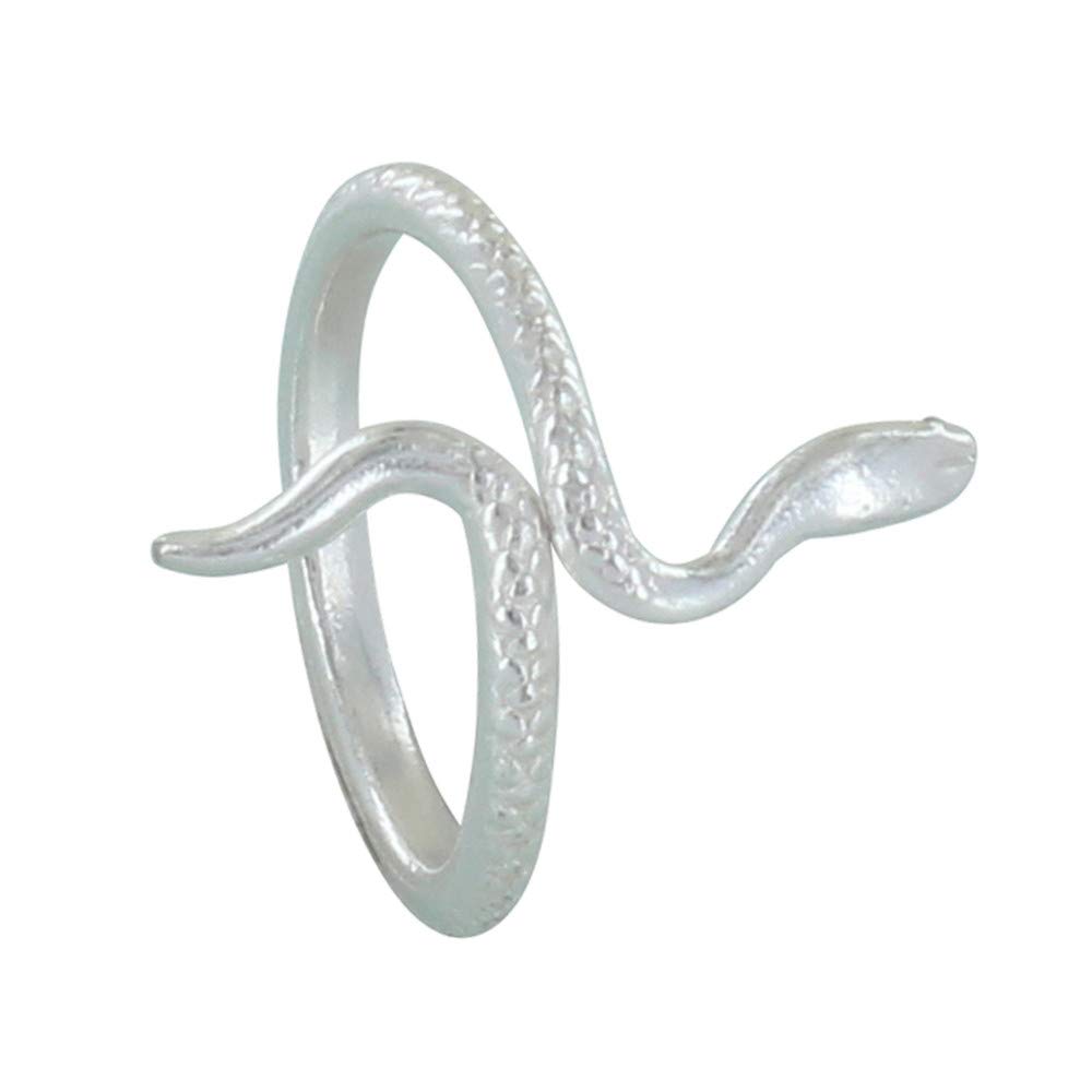 LES POULETTES BIJOUX - Silver Plated Ring Snake - taille Q 1/2