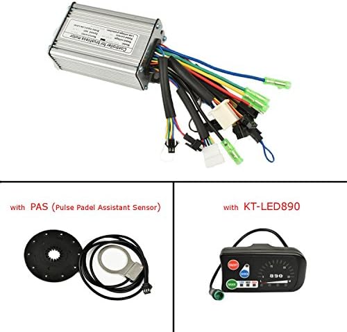 Pswpower 36V/48V 500W 6Mosfets 20A Brushless DC Sine Wave Controller with KT-LED890 LCD(AD)