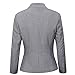 Women's Elegant Business Two Piece Office Lady Suit Set Work Blazer Pant (Suit Set-Light Grey, XL)