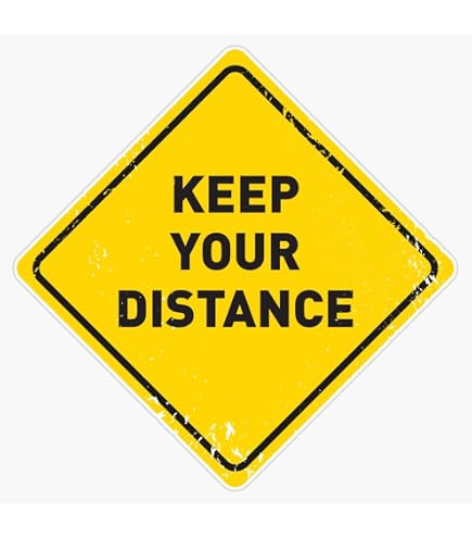 Smartsign U4-1684-RD_10X7 \"Caution Stay Back Over 100 FEET NOT Responsible For Road Objects\" Reflective Self-Adhesive Decal, 10\" X 7