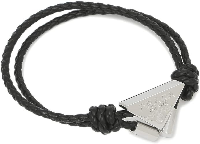 Amazon プラダ ブレスレット アクセサリー ナッパレザー バングル ブラック メンズ Prada 2ib364 038 F0002 並行輸入品 ブレスレット 通販