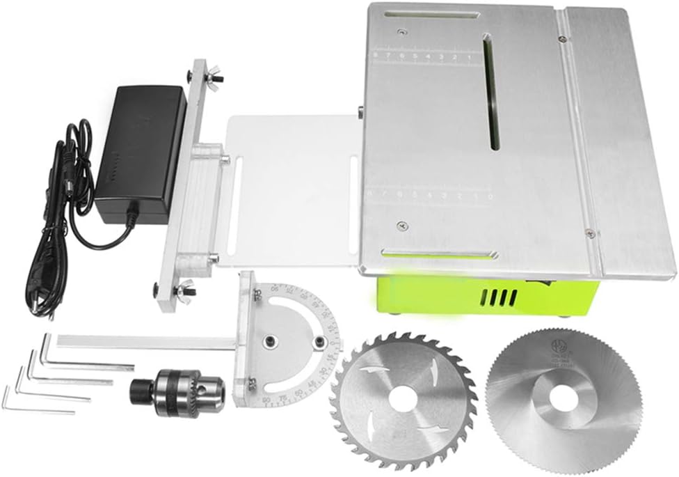 LWQ Small table saw woodworking hand-sets, DIY model hobby craft tool bench lathes electric saw blade 2