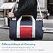REYLEO Sports Gym Bag Small Travel Duffel Bag Water Resistant Bags with Leather Handle Color Blocking Design for Men Women RT02