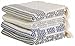 SET of 4 - Turkish Cotton Bath and Beach Towel for Adults, Beach Blanket, Light Compact Travel Towel, Quick Dry Sand Free, Diamond Weave, PREWASHED, XL 71x36 Inches (Grey-Fume-Black-Navy)