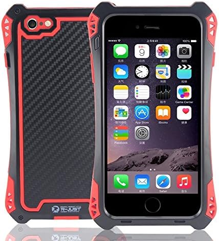 iPhone SE case Waterproof Case,Leebay Military Heavy Duty Shockproof Water Dust/Dirt/Snow Proof Aluminum Metal Bumper Gorilla Glass Protection Case for iPhone 5s case (Black/red)