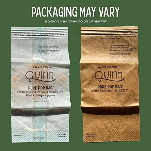 Quinn Movie Night Organic Microwave Popcorn Kit, Variety Gift Pack Real Butter (3), White