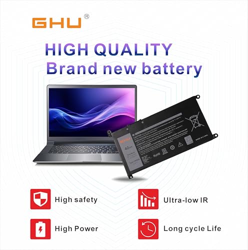 Batería GHU YRDD6 1VX1H de 42 Wh para Dell Inspiron 13 3493 5480 15 3582 3583 3593 3584 Inspiron 15 5000 5582 5584 5593 5594 5598 5585 Vostro 3491 5481 5581