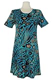 Jostar Women's Stretchy Missy Dress Short Sleeve Print