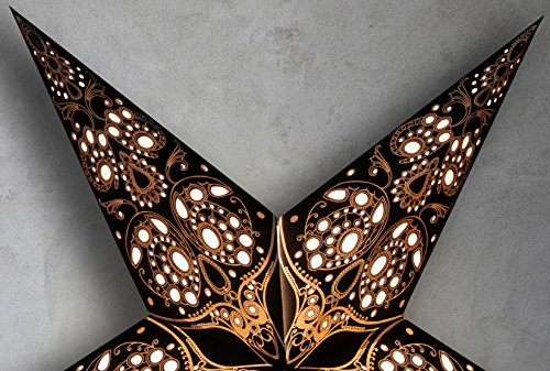 GalaxyArts - Maharani (Black) - Paper Star Lantern - Handmade