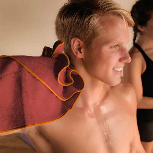 YogaRat Cush Yoga Hand Towel - Ultra-Thick Microfiber Hot Yoga Hand Towels - 600 gsm Ultra Thick for Bikram - 16 x 25 inches