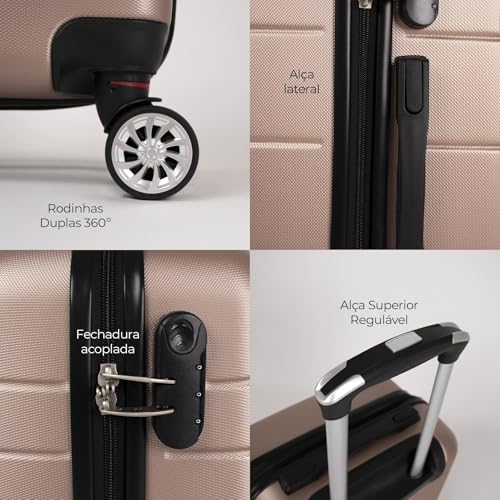 Mala de viagem 23kg Média Tokio Swiss Move Rose