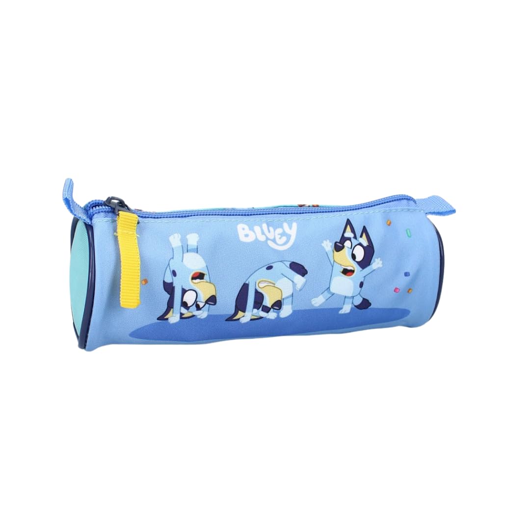 mybagstory - Bluey Pencil Case - Blue - Child - School - Kindergarten - Daycare - Boy Pencil Case - Size 21 cm, Bluey - Blue, Enfant, Classic