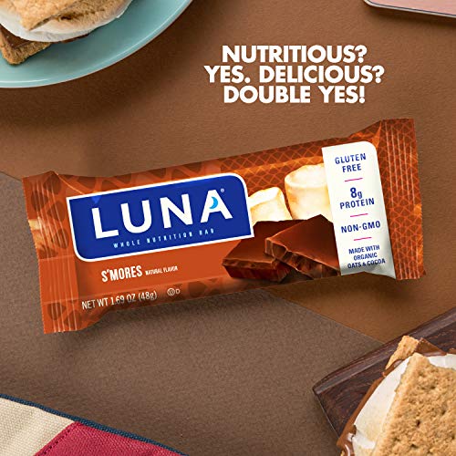 LUNA BAR Gluten Free Bars S'mores Flavor (1.69 Ounce Snack Bars, 6 Count) Pricepulse
