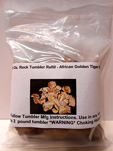 Rock Tumbler Gem Refill Kit True Africa Golden Tiger Eye Tumbling Rough 8oz