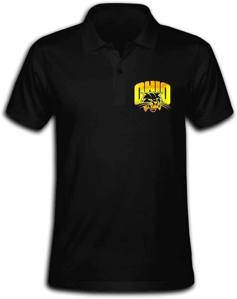 Men's Polo Shirt With NCAA Ohio University Ohio Bobcats Division at
