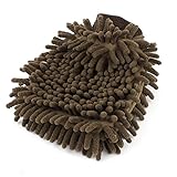 Microfiber Car Vehicle Cleaning Washing Chenille Mitten Glove Brown