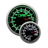 Exhaust Gas Temperature Gauge- Electrical Green/white Performance Series EGT 52mm (2 1/16