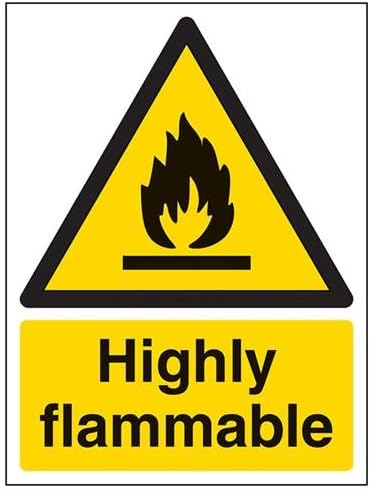 VSafety Danger, Highly Flammable Gases Warning Sign - 150mm X 200mm - 1mm Rigid Plastic - View #12