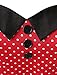 Dressystar Vintage Polka Dot Retro Cocktail Prom Dresses 50's 60's Rockabilly Bandage Red M