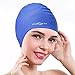 PHELRENA Swimming Cap Waterproof Premium Silicone Solid Long Hair Earmuffs Swim Cap Flexible Reversible for Adults Kids Women Men, Keeps Hair Clean Ear Dry, Free with Nose Clip and Ear Plugs