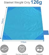 Ainiv Picnic Blanket Mini Pocket Beach Mat 110x140 cm Foldable Lightweight view 3
