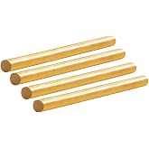 Tynulox Brass Rods, 3/8 &times; 4", 4Pcs, Solid Brass Round Stock, Brass Bars for Knife Handle Pins, Knife Handle Material