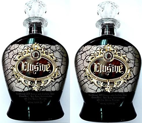 Lot of 2 Elusive 50x Bronzer Indoor Dark Tanning Bed Lotion Designer Skin $290rv